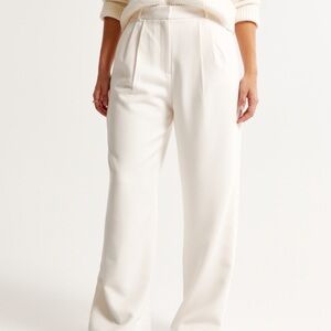 Abercrombie & Fitch Cream Wide Leg Pants